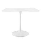 Modway EEI-1124-WHI Lippa 36" Square Wood Dining Table White
