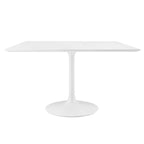 Modway EEI-1125-WHI Lippa 48" Square Wood Dining Table White