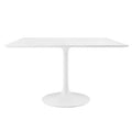 Modway EEI-1125-WHI Lippa 48" Square Wood Dining Table White