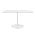 Modway EEI-1125-WHI Lippa 48" Square Wood Dining Table White