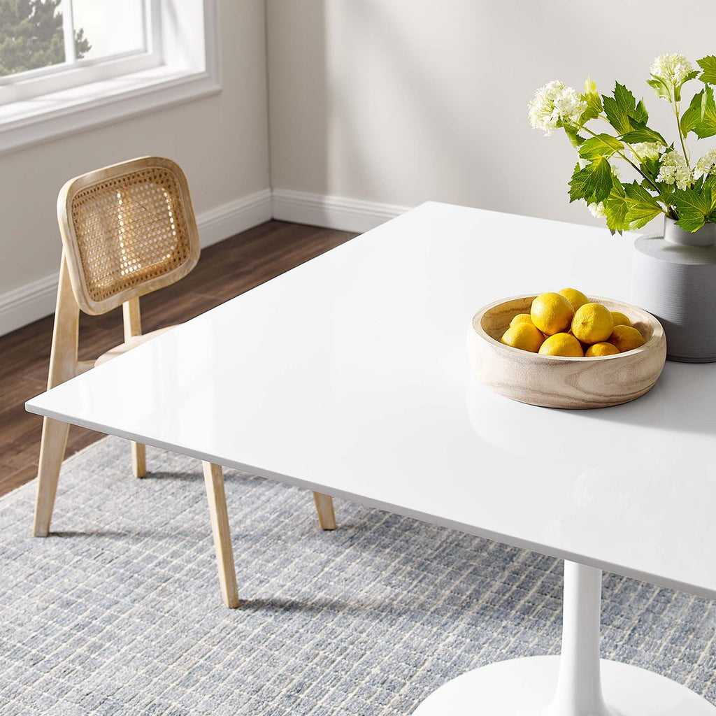 Modway EEI-1125-WHI Lippa 48" Square Wood Dining Table White