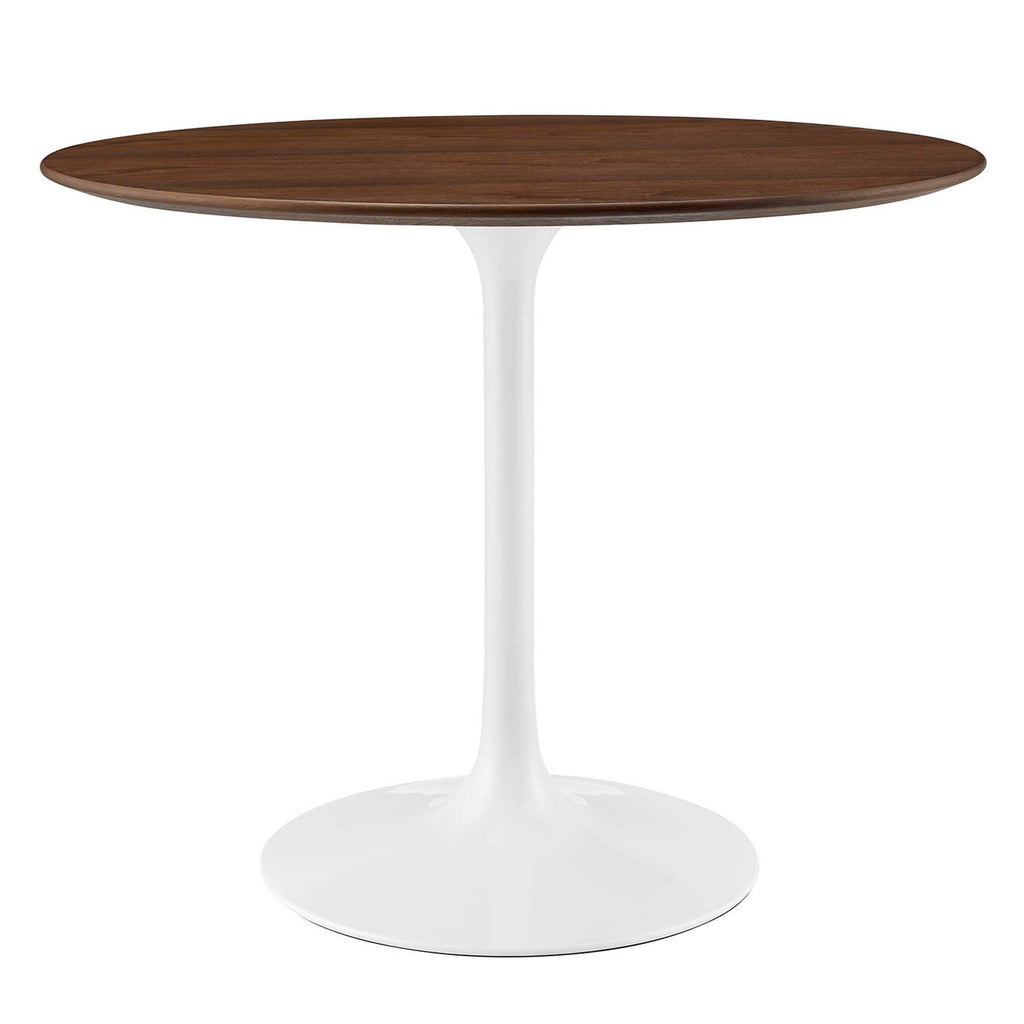 Modway EEI-1136-WAL Lippa 36" Round Wood Dining Table Walnut
