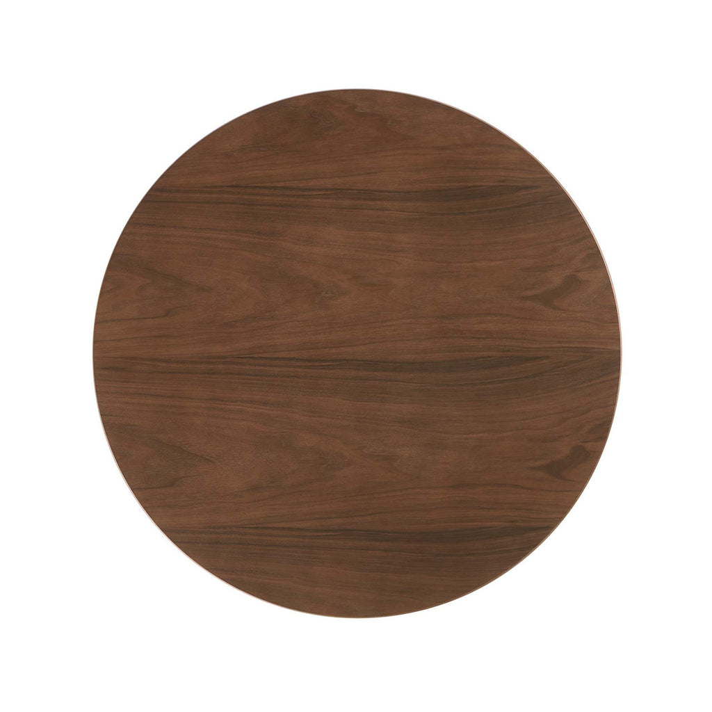 Modway EEI-1136-WAL Lippa 36" Round Wood Dining Table Walnut