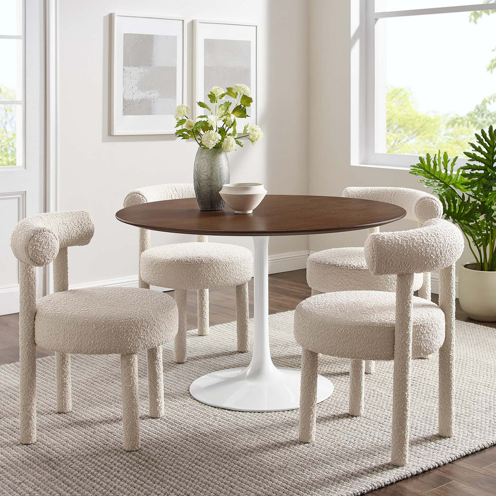 Modway Lippa 47" Round Walnut Dining Table EEI-1137-WAL