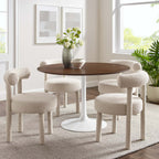 Modway Lippa 47" Round Walnut Dining Table EEI-1137-WAL