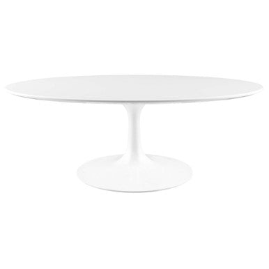 Modway EEI-1139-WHI Lippa 42" Oval Wood Coffee Table White