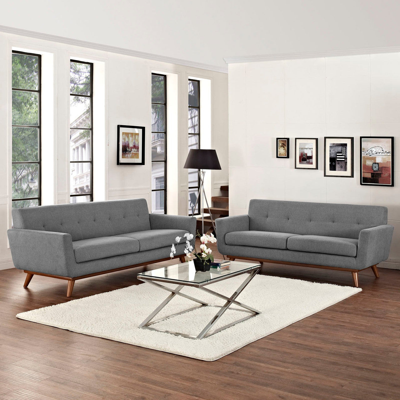Modway EEI-1348 Engage Loveseat and Sofa Set of 2