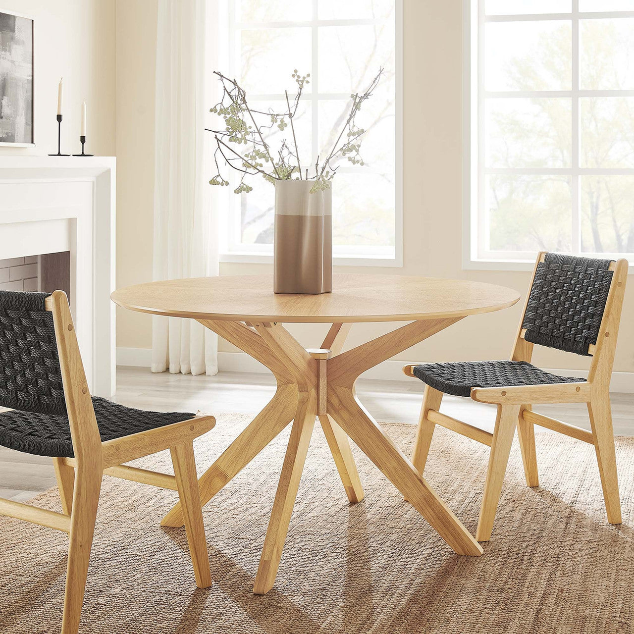 Modway EEI-3847 Crossroads 47" Round Wood Dining Table