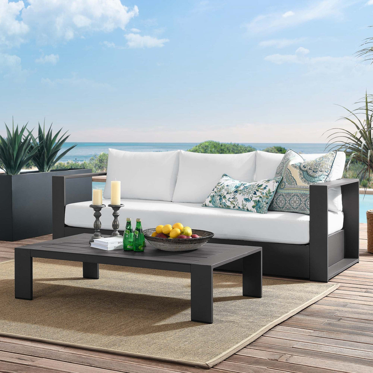 Modway EEI-5750 Tahoe 2-Piece Outdoor Patio Powder-Coated Aluminum Set