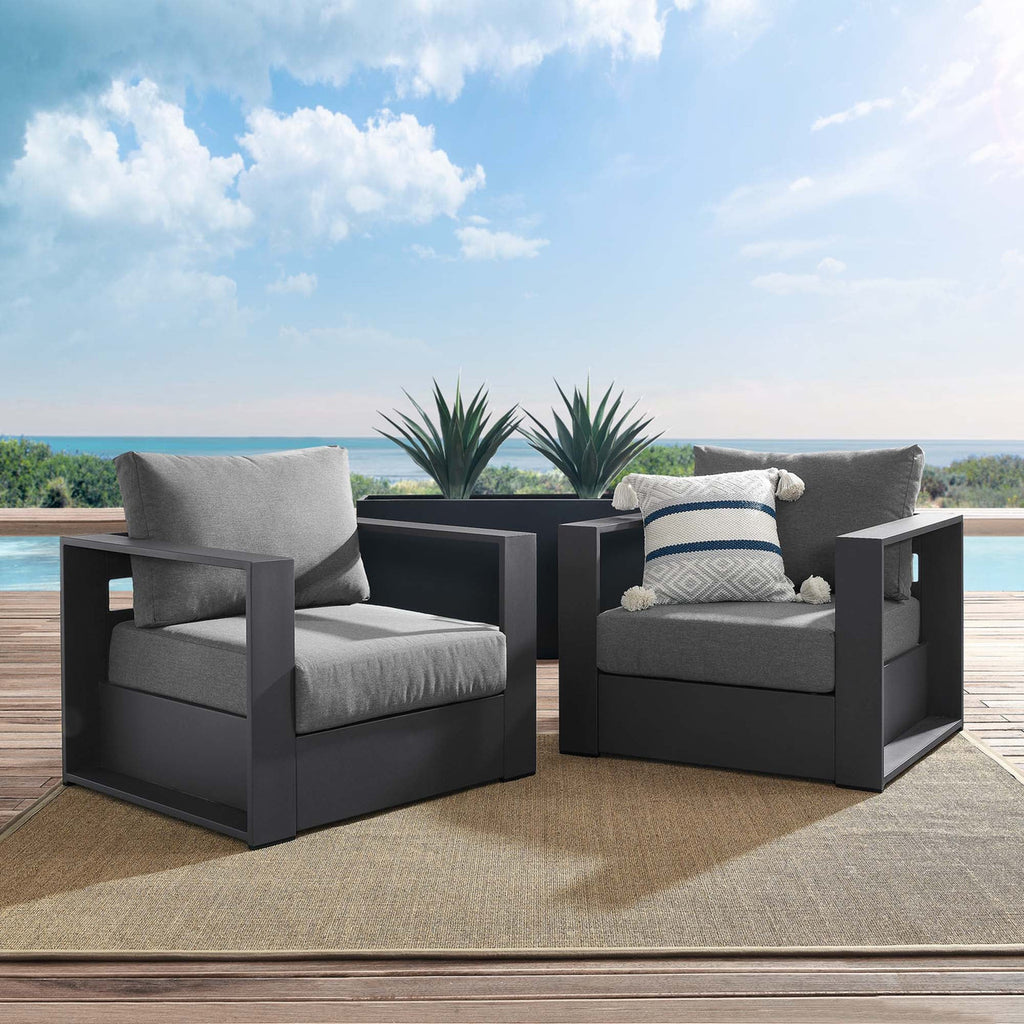 Modway EEI-5751 Tahoe 2-Piece Outdoor Patio Powder-Coated Aluminum Armchair Set
