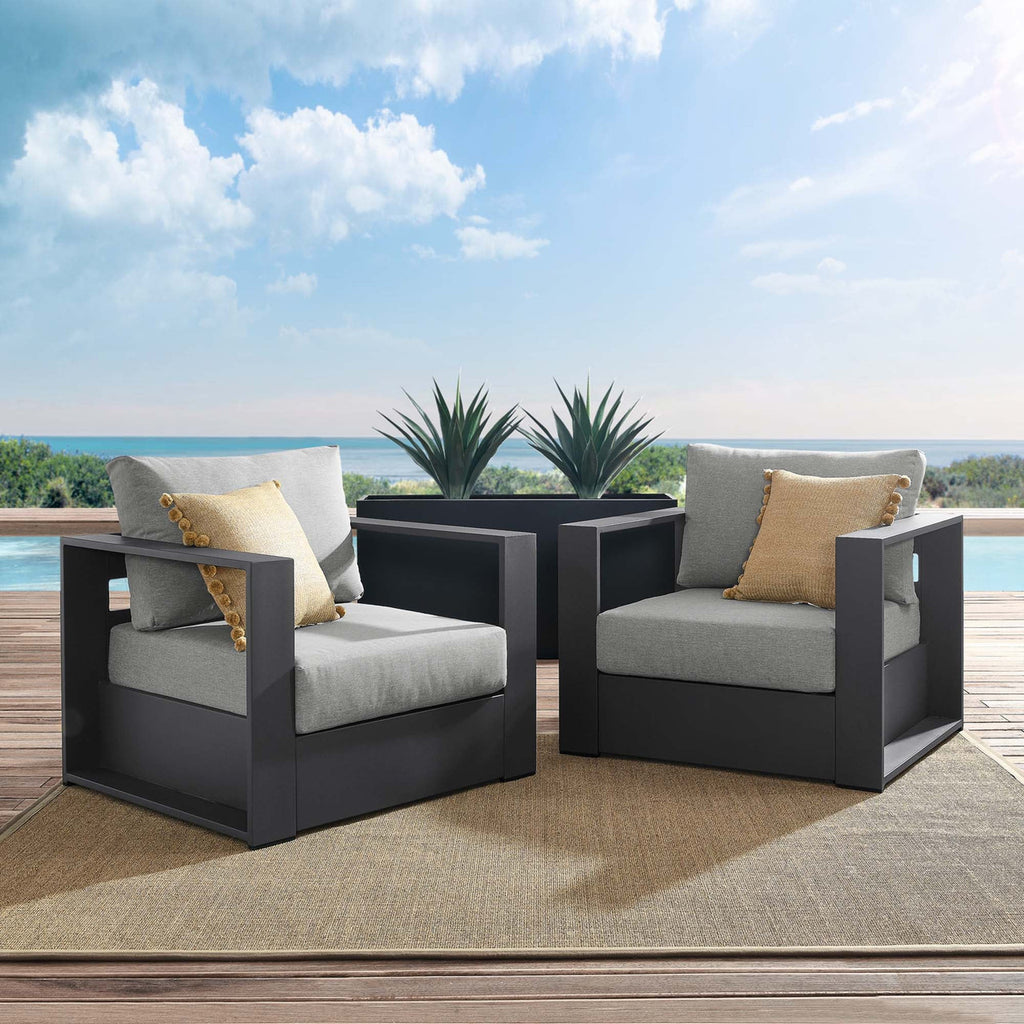 Modway EEI-5751 Tahoe 2-Piece Outdoor Patio Powder-Coated Aluminum Armchair Set