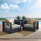 Modway EEI-5751 Tahoe 2-Piece Outdoor Patio Powder-Coated Aluminum Armchair Set