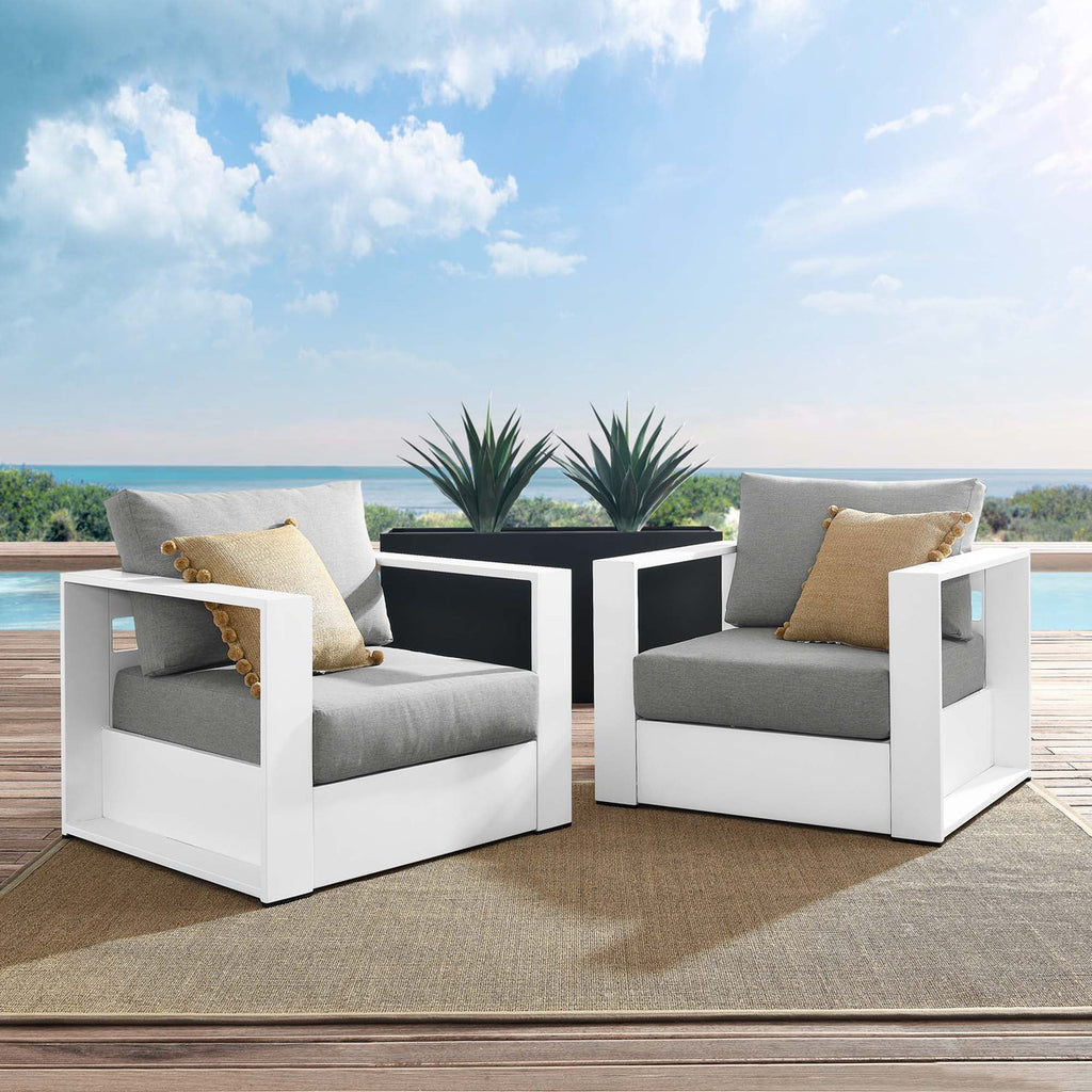 Modway EEI-5751 Tahoe 2-Piece Outdoor Patio Powder-Coated Aluminum Armchair Set