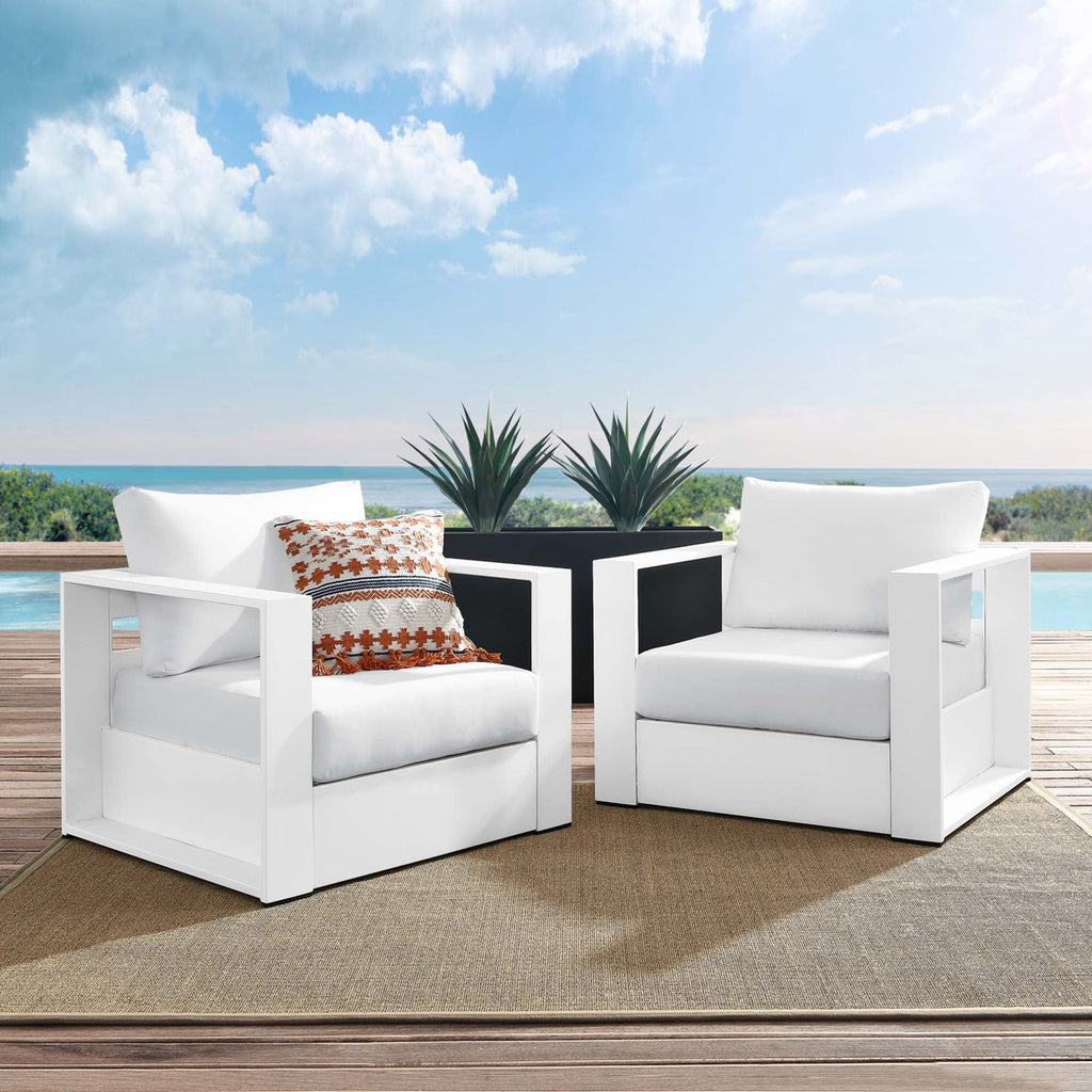 Modway EEI-5751 Tahoe 2-Piece Outdoor Patio Powder-Coated Aluminum Armchair Set