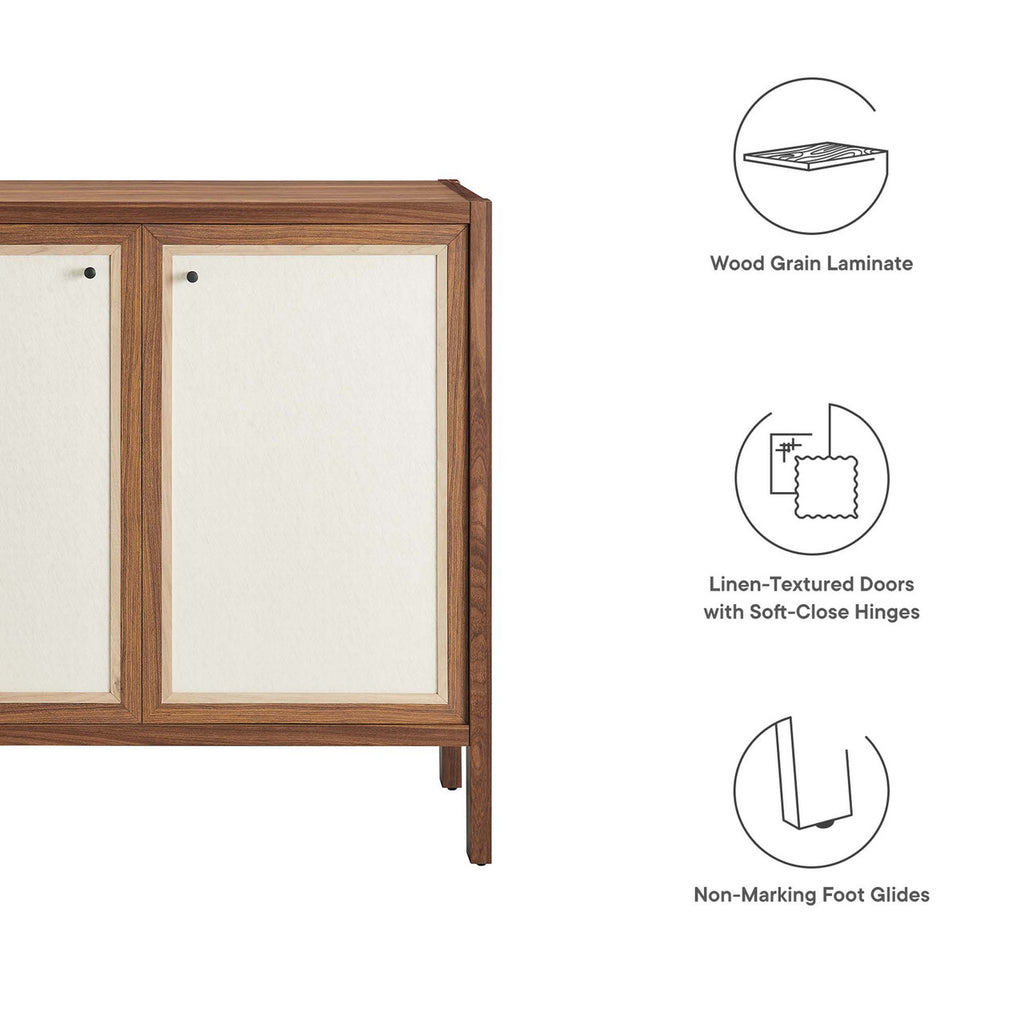 Modway EEI-6615-WAL Capri 33" Wood Grain Storage Cabinet Walnut