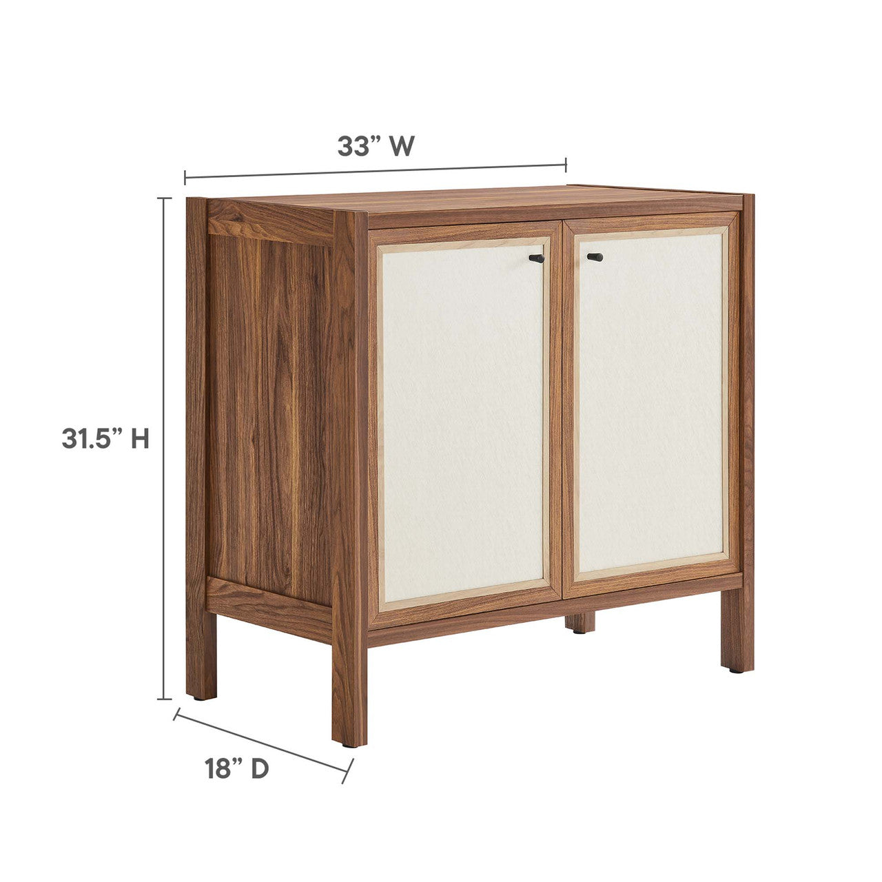 Modway EEI-6615-WAL Capri 33" Wood Grain Storage Cabinet Walnut
