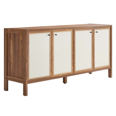 Modway EEI-6616-WAL Capri 65" Wood Grain Sideboard Storage Cabinet Walnut