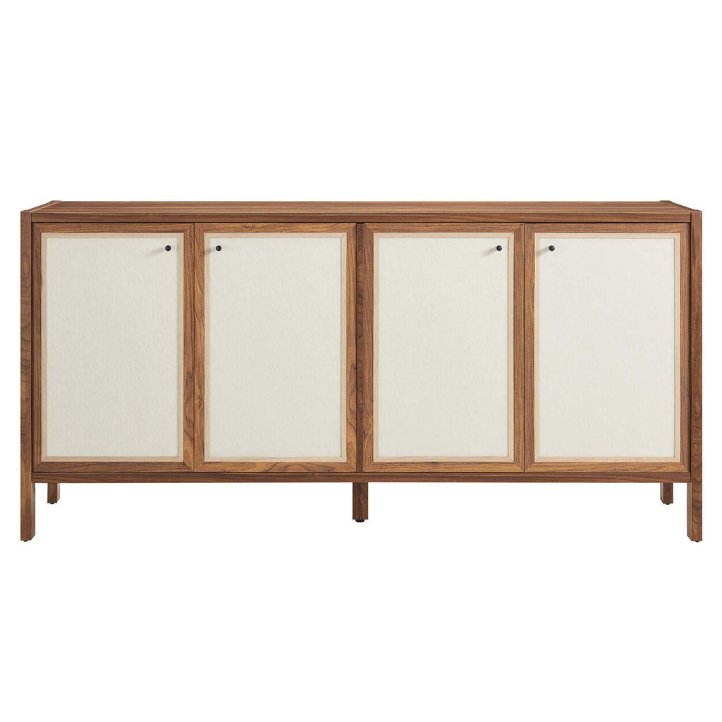 Modway EEI-6616-WAL Capri 65" Wood Grain Sideboard Storage Cabinet Walnut