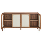 Modway EEI-6616-WAL Capri 65" Wood Grain Sideboard Storage Cabinet Walnut