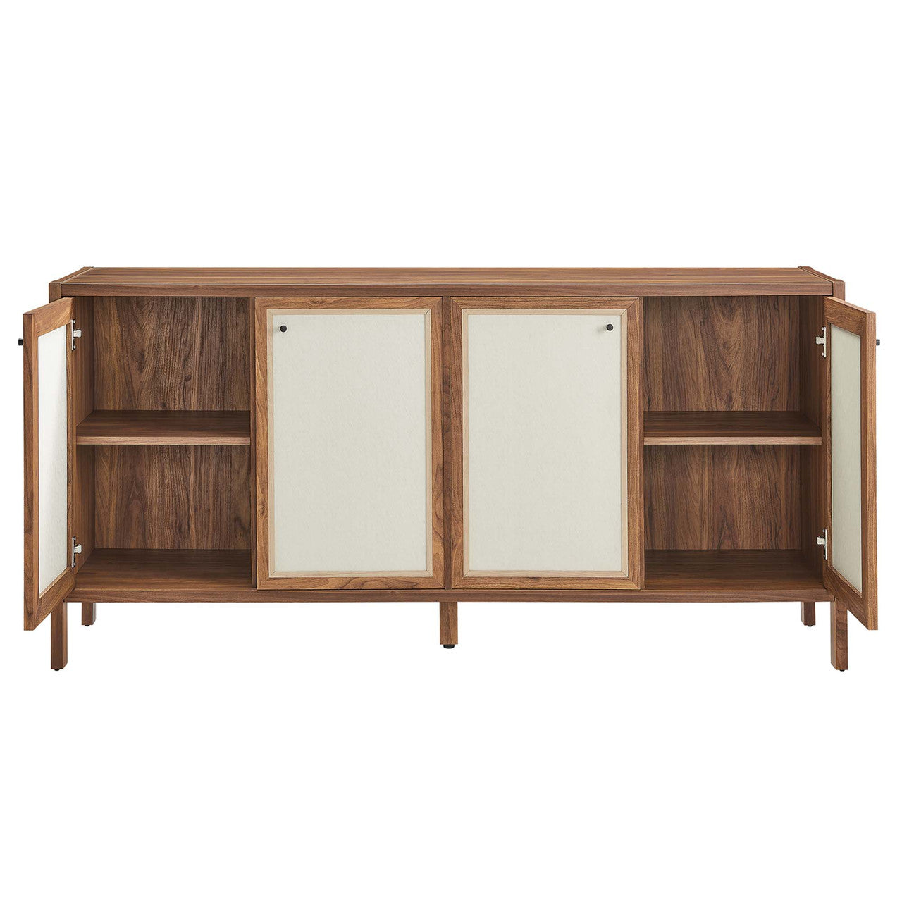 Modway EEI-6616-WAL Capri 65" Wood Grain Sideboard Storage Cabinet Walnut