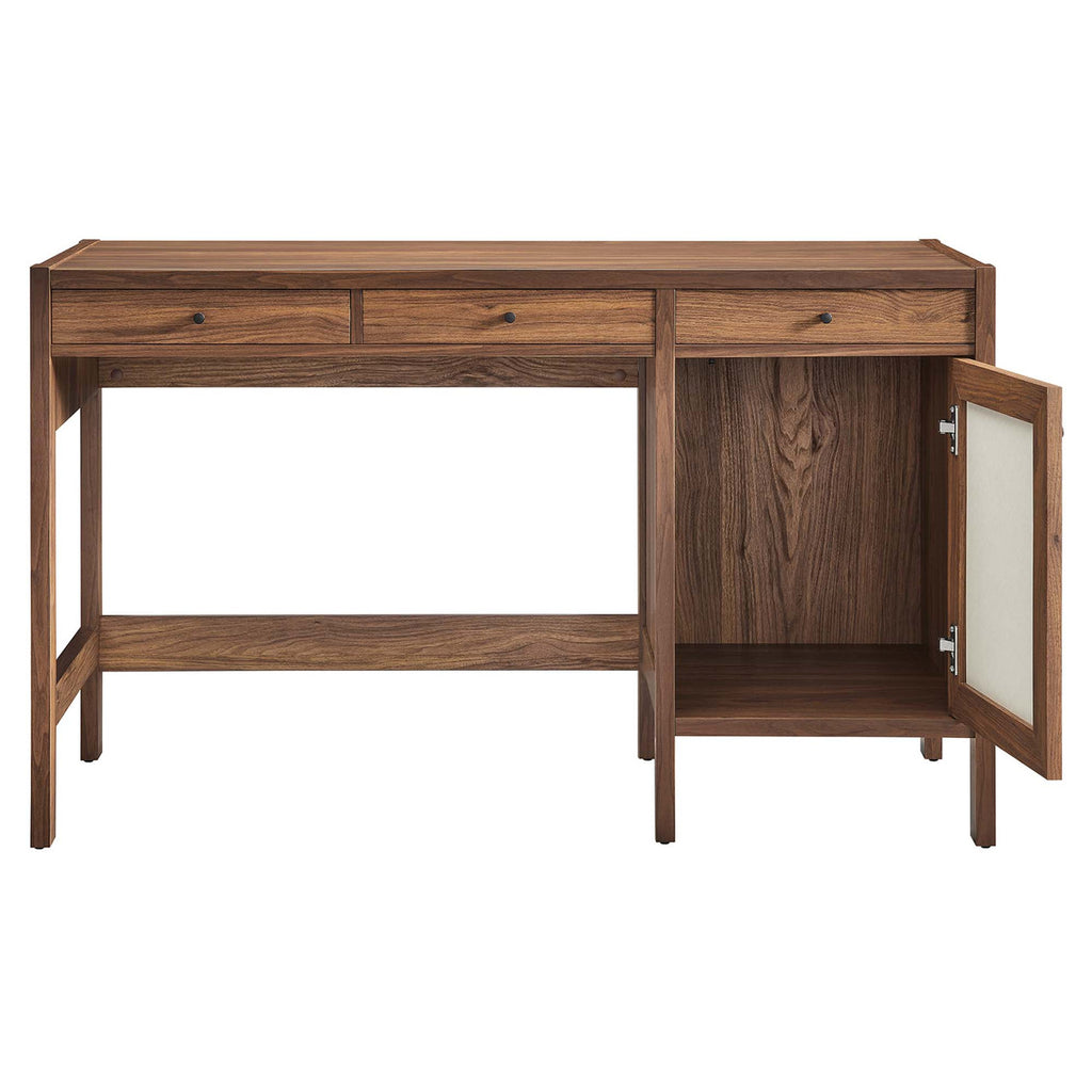Modway EEI-6617-WAL Capri 49" Wood Grain Office Desk Walnut