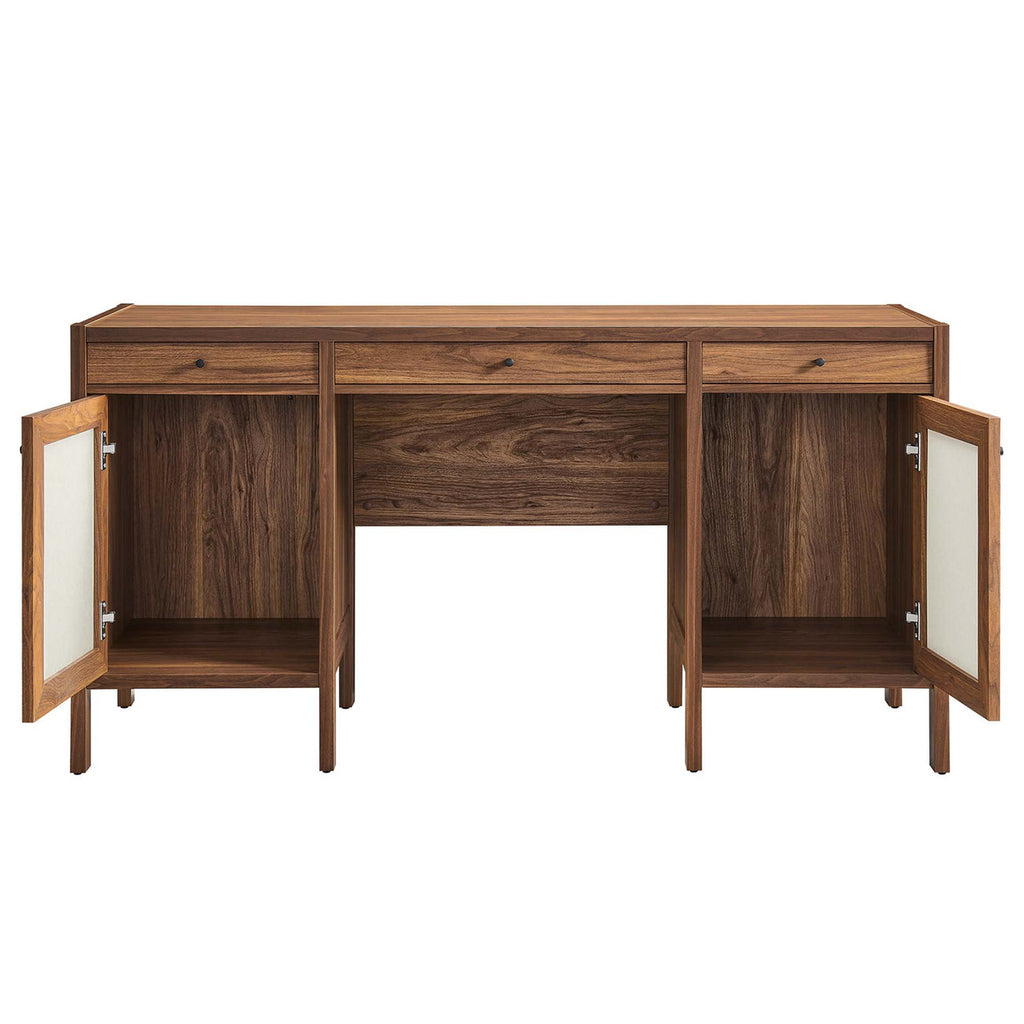 Modway EEI-6618-WAL Capri 58" Wood Grain Office Desk Walnut