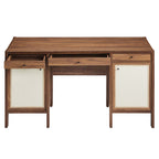 Modway EEI-6618-WAL Capri 58" Wood Grain Office Desk Walnut