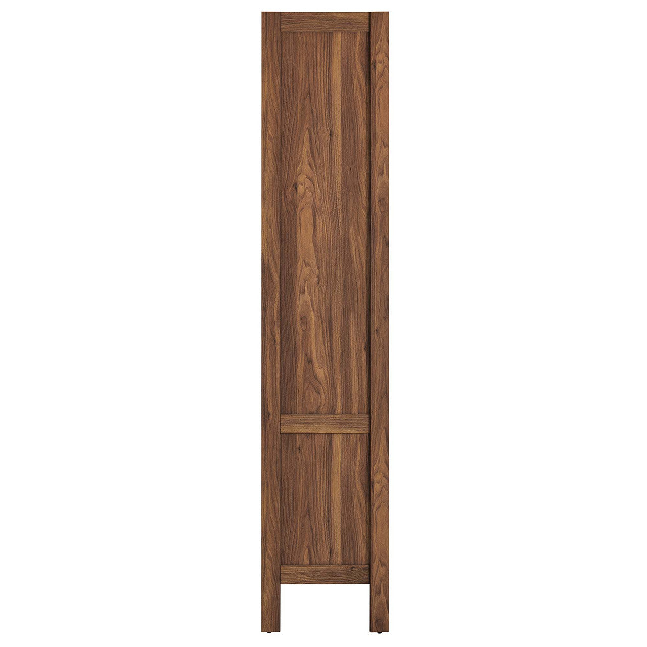 Modway EEI-6619-WAL Capri 4-Shelf Wood Grain Bookcase Walnut