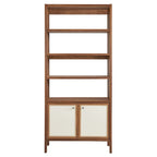 Modway EEI-6619-WAL Capri 4-Shelf Wood Grain Bookcase Walnut