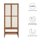 Modway EEI-6620-WAL Capri Tall Wood Grain Standing Storage Cabinet Walnut