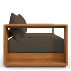 Modway EEI-6783-NAT-COA Tahoe Acacia Wood Outdoor Patio Acacia Wood Loveseat