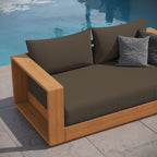 Modway EEI-6783-NAT-COA Tahoe Acacia Wood Outdoor Patio Acacia Wood Loveseat