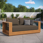 Modway EEI-6783-NAT-COA Tahoe Acacia Wood Outdoor Patio Acacia Wood Loveseat