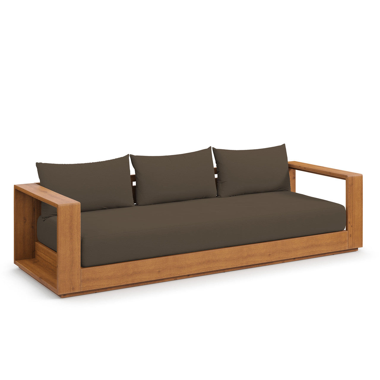 Modway EEI-6784-NAT-COA Tahoe Outdoor Patio Acacia Wood Sofa