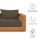 Modway EEI-6784-NAT-COA Tahoe Outdoor Patio Acacia Wood Sofa