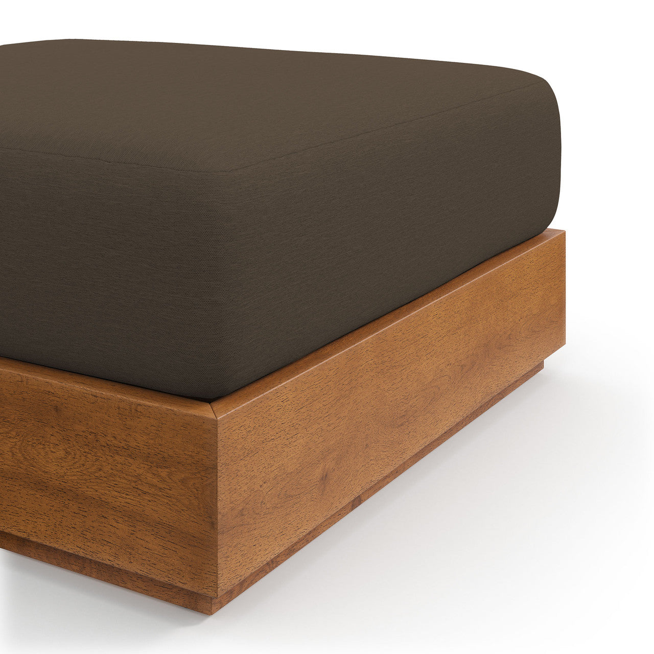 Modway EEI-6785-NAT-COA Tahoe Outdoor Patio Acacia Wood Ottoman