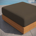 Modway EEI-6785-NAT-COA Tahoe Outdoor Patio Acacia Wood Ottoman