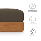 Modway EEI-6785-NAT-COA Tahoe Outdoor Patio Acacia Wood Ottoman