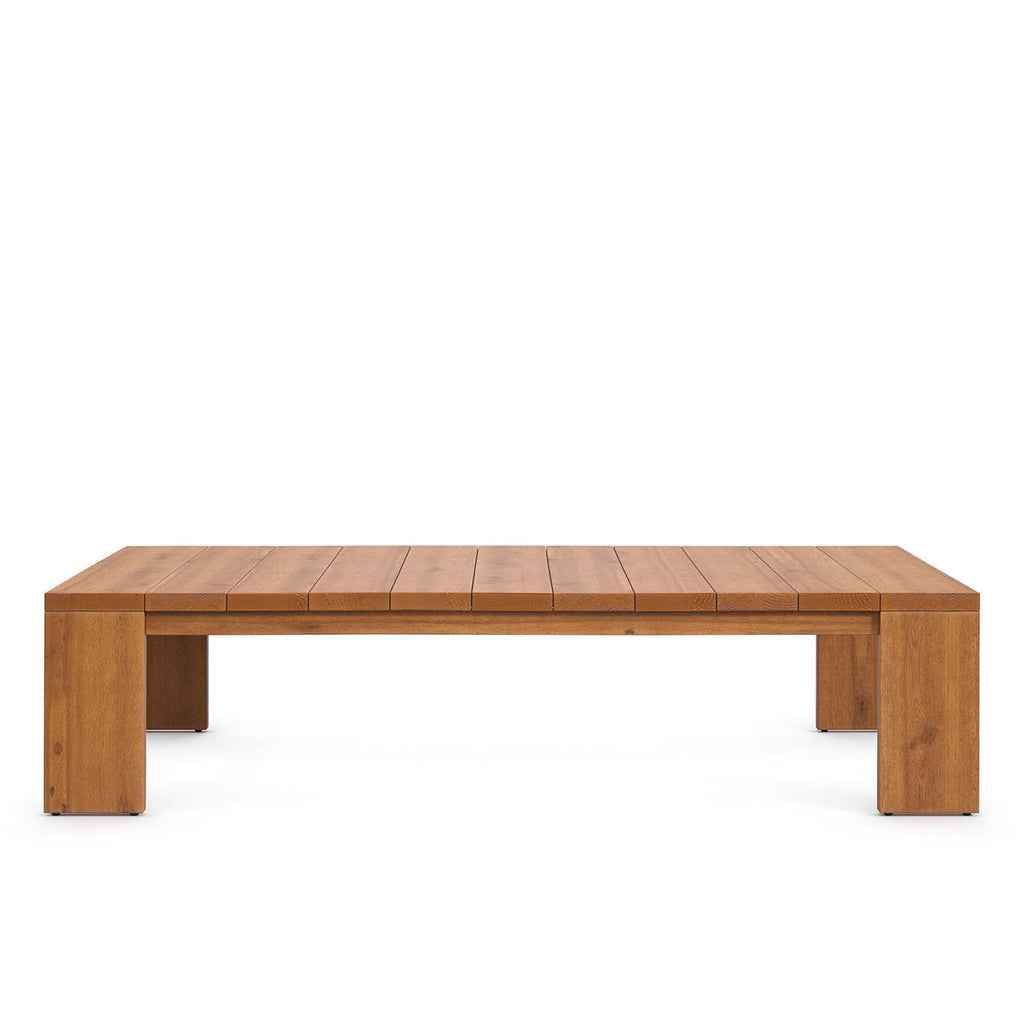 Modway EEI-6799-NAT-COA Tahoe 2-Piece Outdoor Patio Acacia Wood Sofa and Coffee Table Set
