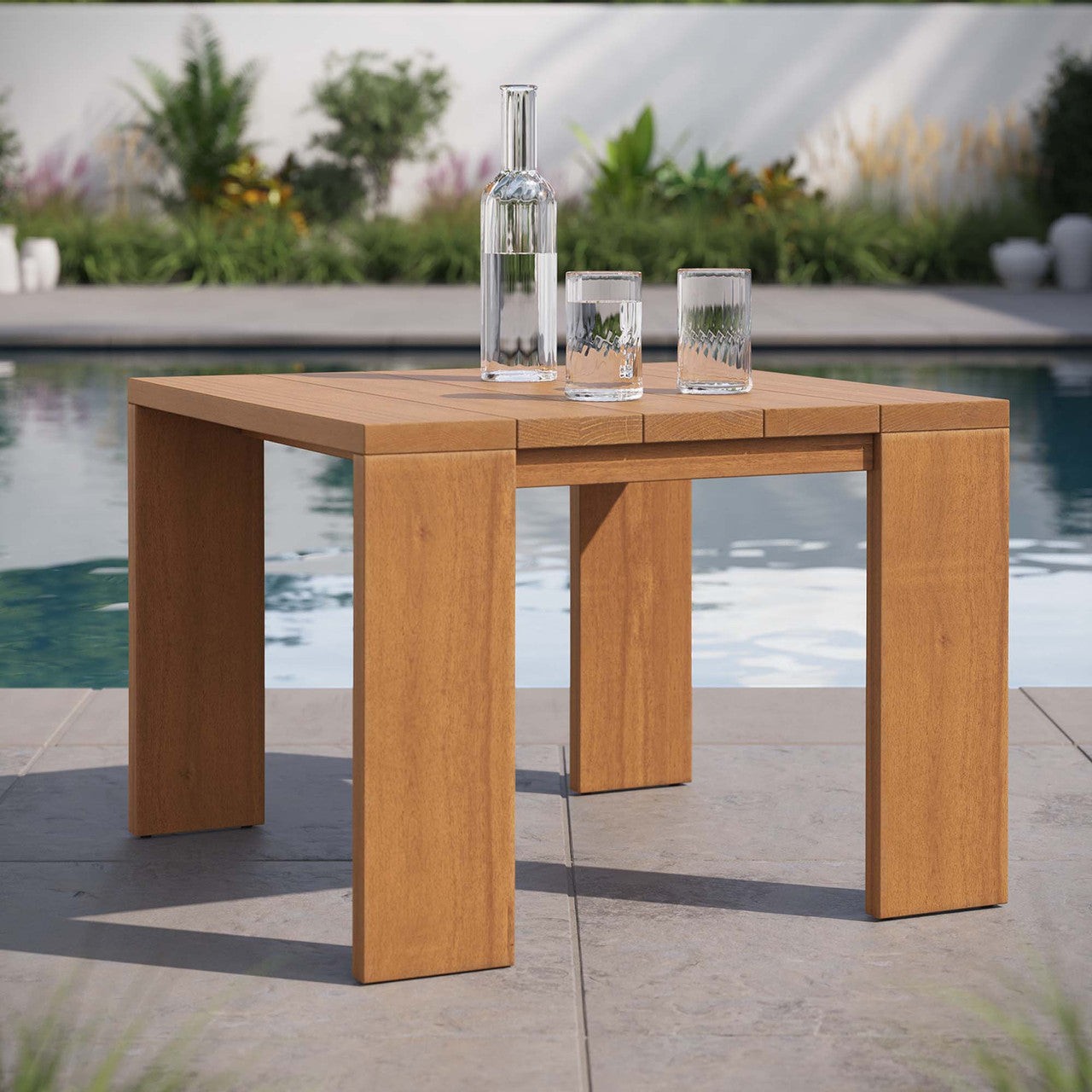 Modway EEI-6798-NAT-COA Tahoe 3-Piece Outdoor Patio Acacia Wood Furniture Set