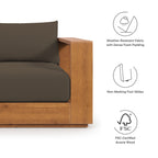 Modway EEI-6801-NAT Tahoe 5-Piece Outdoor Patio Acacia Wood Furniture Set