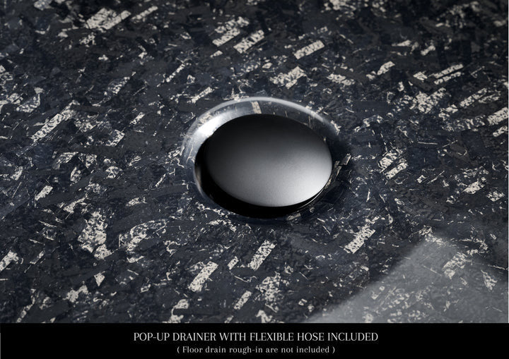 Anjuna 67" W x 31.4" D Freestanding Forged Caron Fiber Bathtub