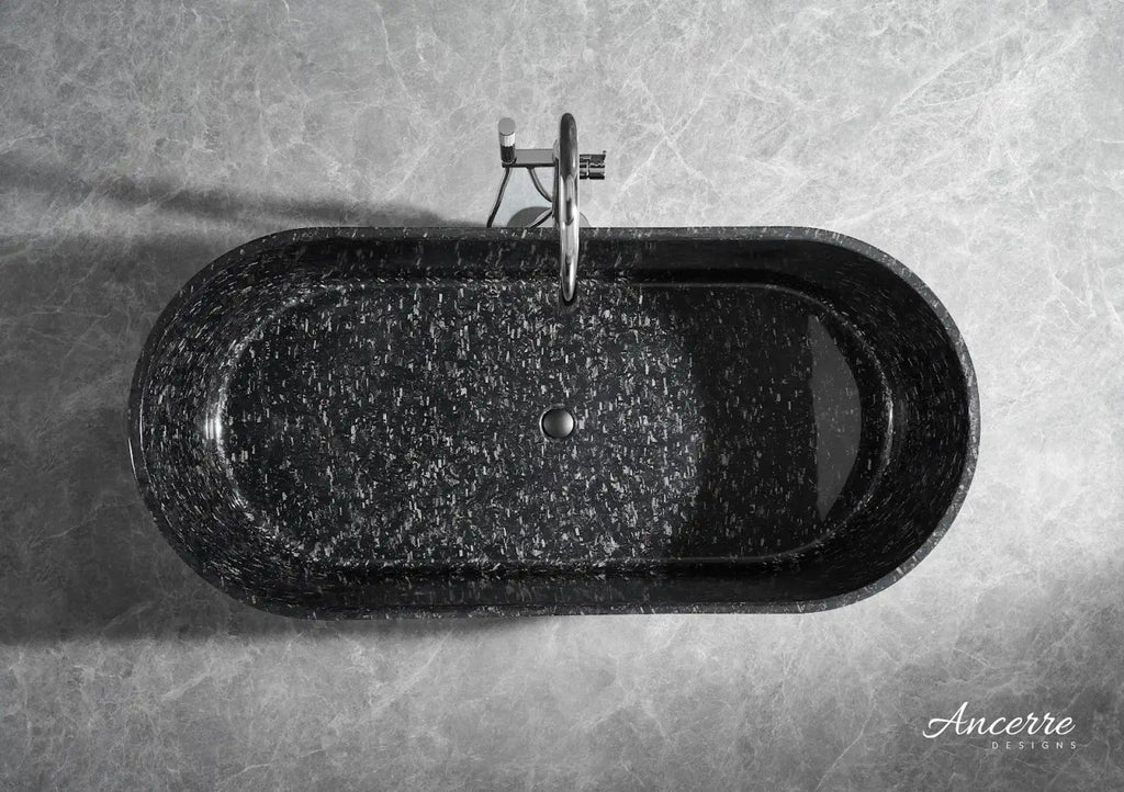 Odessa 67" W x 30.7" D Freestanding Forged Caron Fiber Bathtub