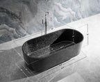 Odessa 67" W x 30.7" D Freestanding Forged Caron Fiber Bathtub