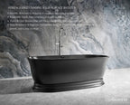 Heritage 70.9" B X 31.5" D Freestanding Solid Surface Bathtub