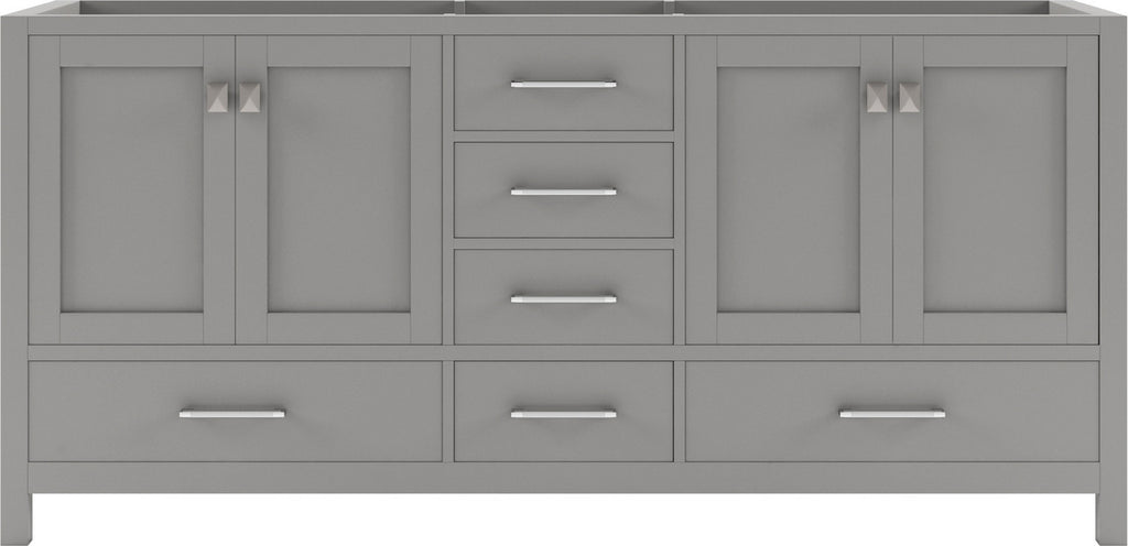 VHG GD-50072-CAB-GR Caroline Avenue 72" Double Cabinet in Gray