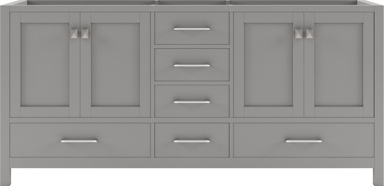 VHG GD-50072-CAB-GR Caroline Avenue 72" Double Cabinet in Gray