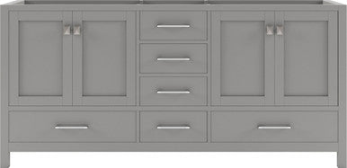 VHG GD-50072-CAB-GR Caroline Avenue 72" Double Cabinet in Gray