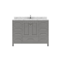 VHG GS-50048-CMRO-GR-NM Caroline Avenue 48" Single Bath Vanity in Gray with Cultured Marble Quartz Top and Round Sink