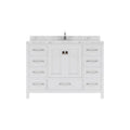 VHG GS-50048-CMRO-WH-NM Caroline Avenue 48" Single Bath Vanity in White with Cultured Marble Quartz Top and Round Sink